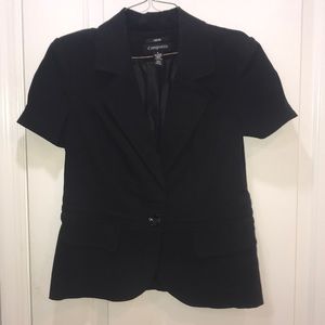 Women’s black short sleeve blazer/dress coat